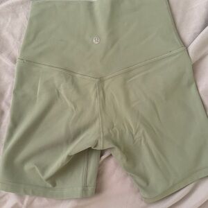 Women's Green High-Waisted Shorts